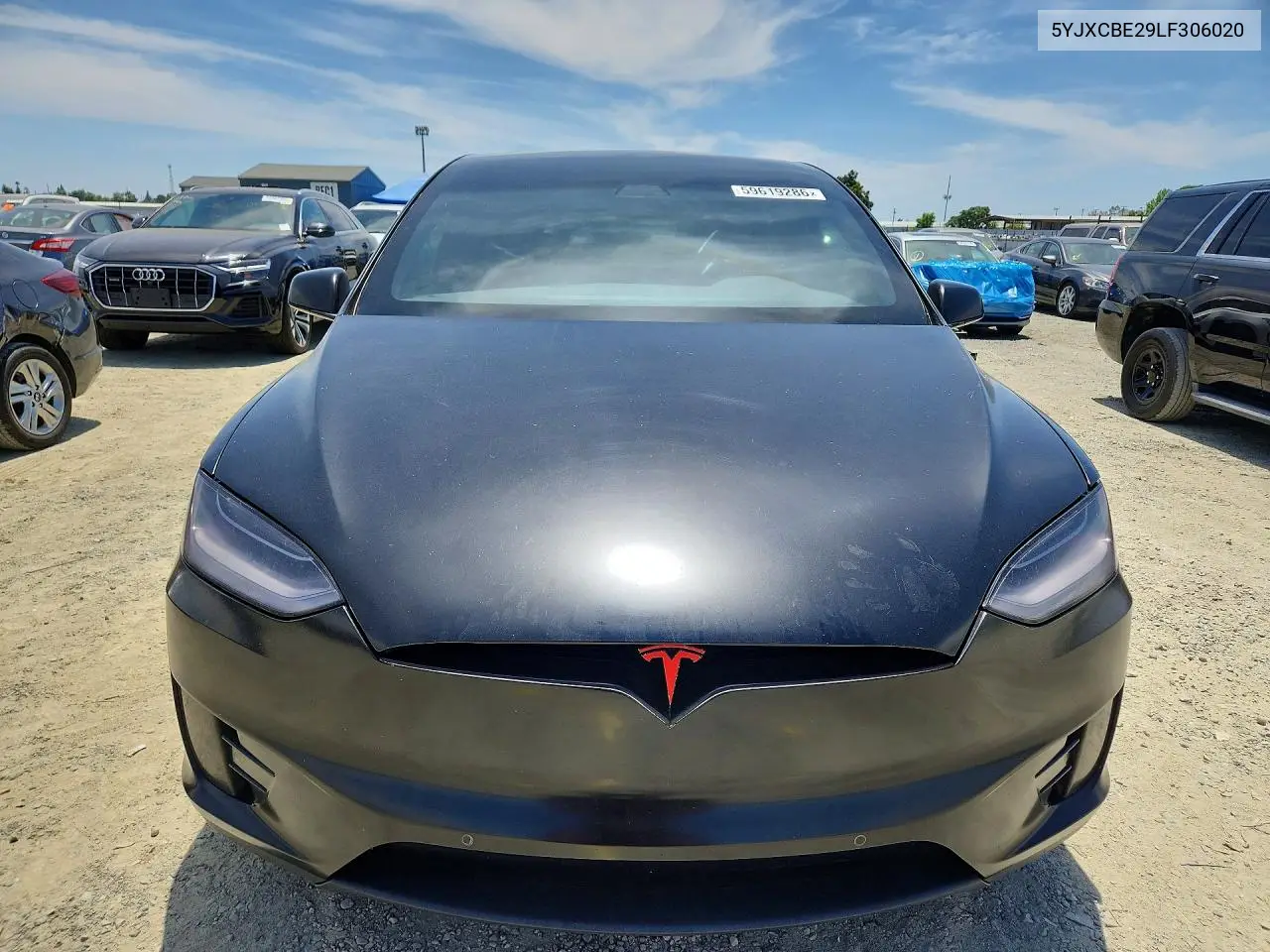 2020 Tesla Model X VIN: 5YJXCBE29LF306020 Lot: 59619286