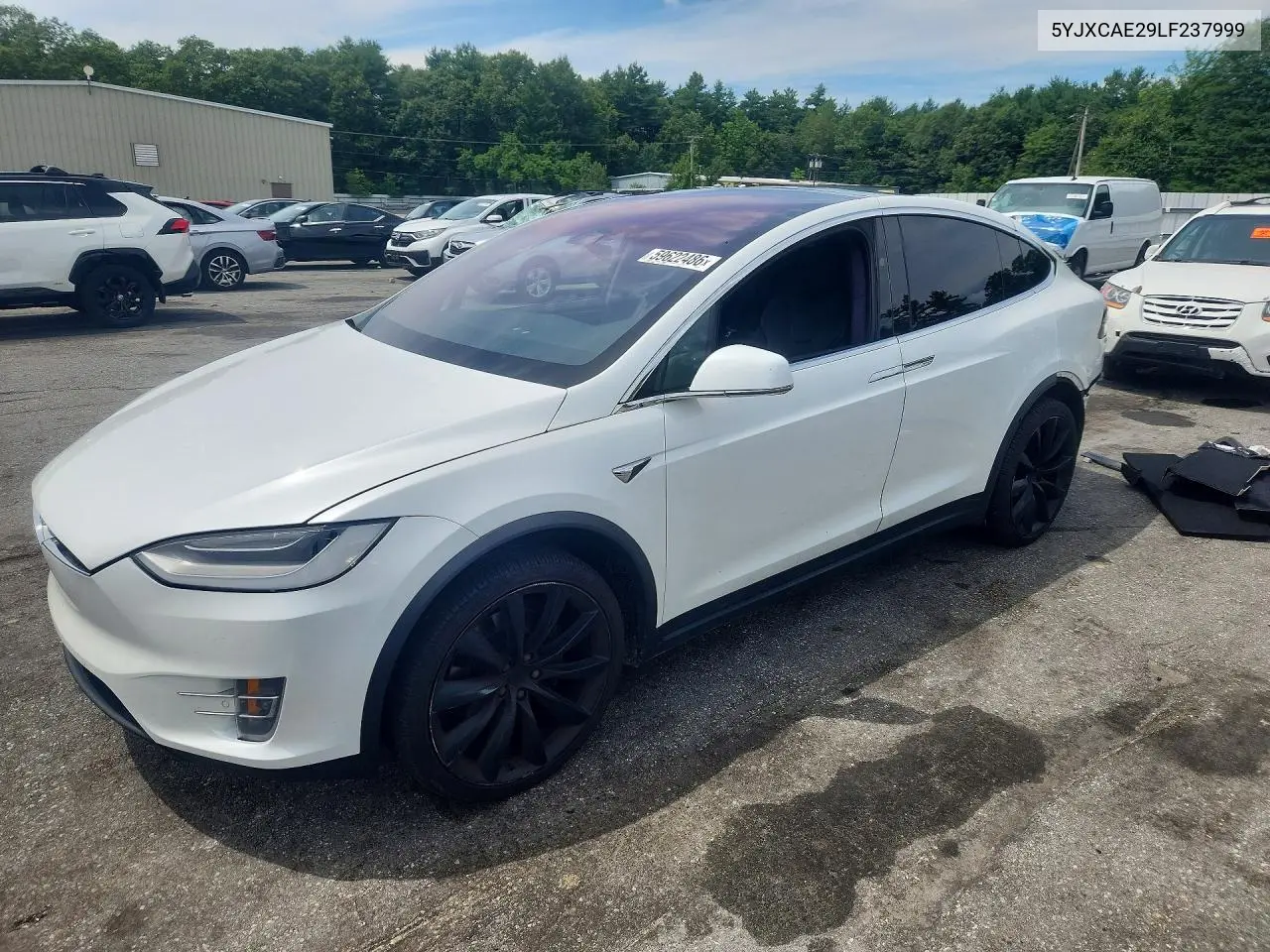 2020 Tesla Model X VIN: 5YJXCAE29LF237999 Lot: 59622486