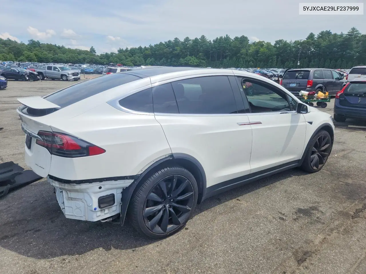 2020 Tesla Model X VIN: 5YJXCAE29LF237999 Lot: 59622486