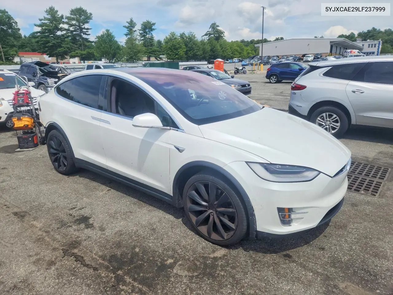 2020 Tesla Model X VIN: 5YJXCAE29LF237999 Lot: 59622486