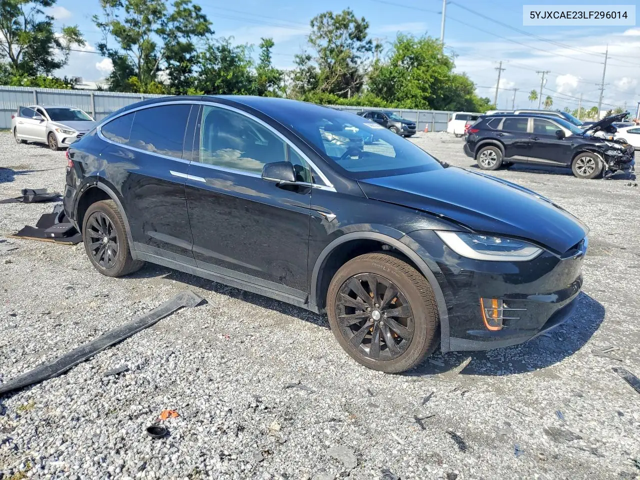 2020 Tesla Model X VIN: 5YJXCAE23LF296014 Lot: 59969136