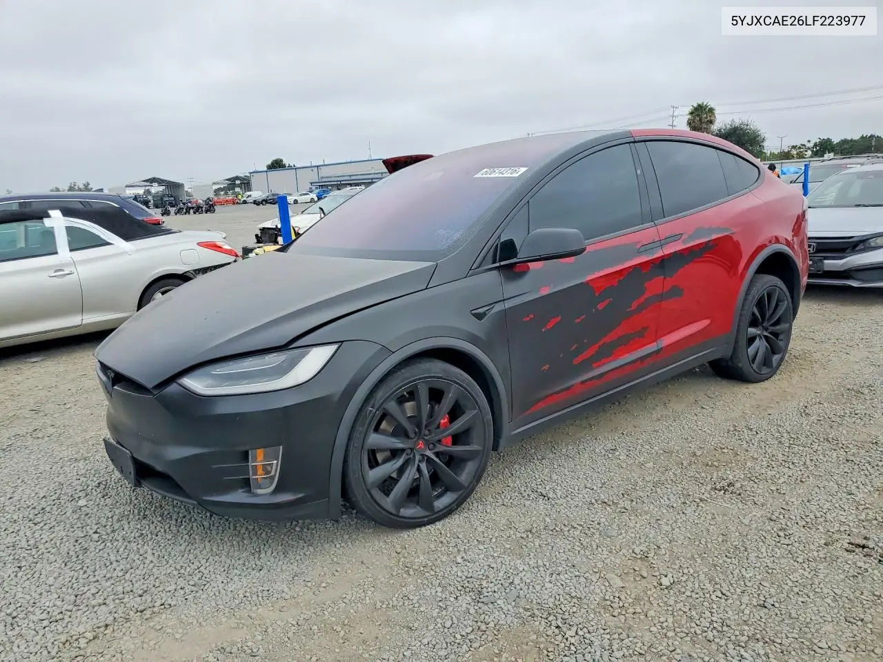 2020 Tesla Model X VIN: 5YJXCAE26LF223977 Lot: 60614316