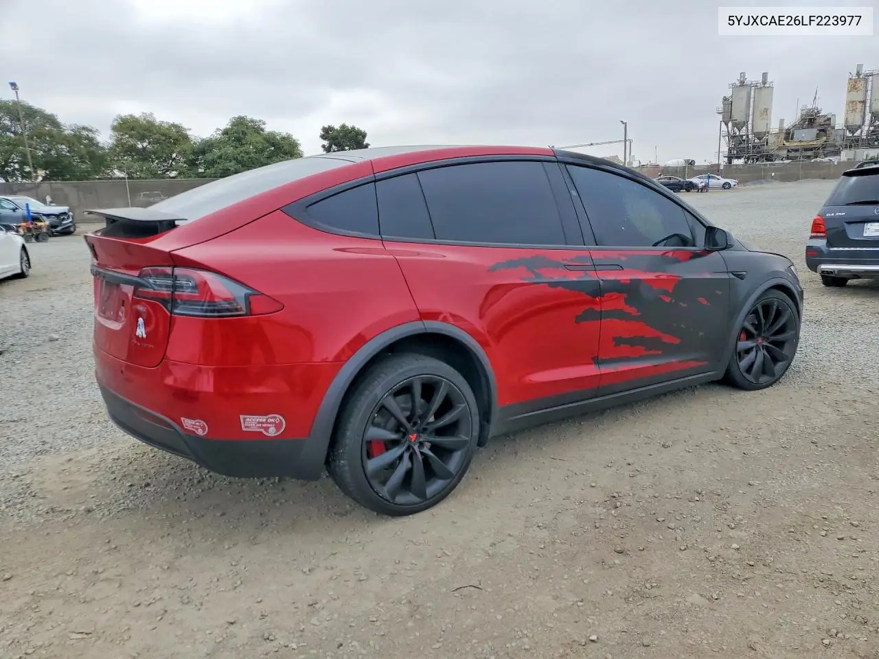 2020 Tesla Model X VIN: 5YJXCAE26LF223977 Lot: 60614316