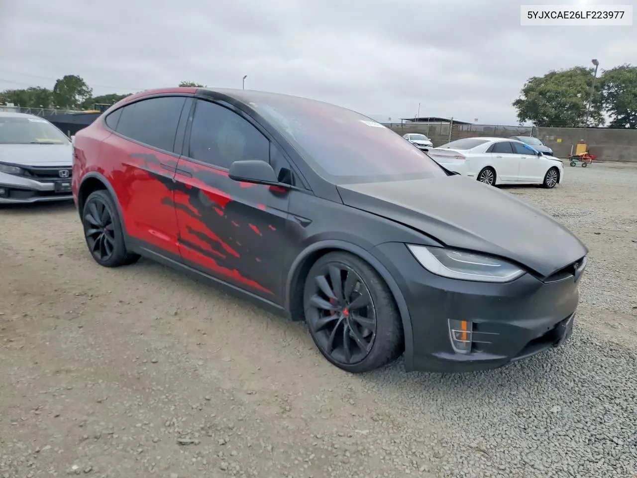 2020 Tesla Model X VIN: 5YJXCAE26LF223977 Lot: 60614316