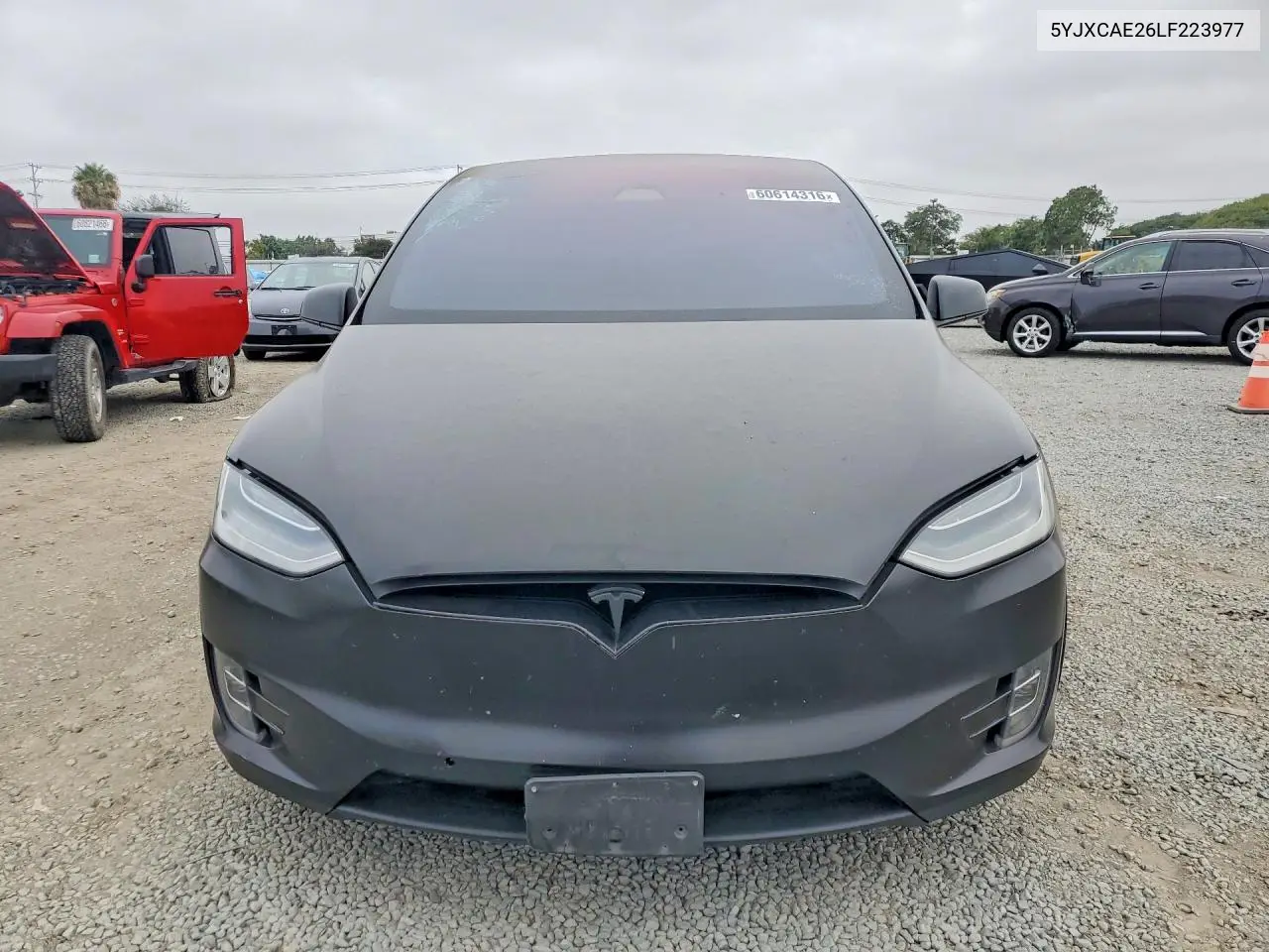 2020 Tesla Model X VIN: 5YJXCAE26LF223977 Lot: 60614316