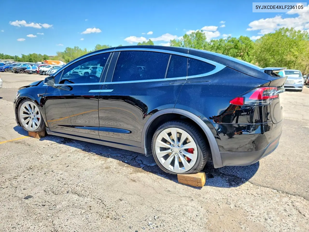 2020 Tesla Model X VIN: 5YJXCDE4XLF236105 Lot: 60649856