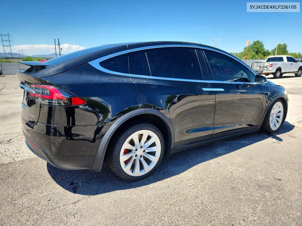 2020 Tesla Model X VIN: 5YJXCDE4XLF236105 Lot: 60649856