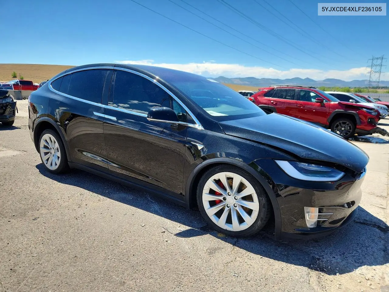 2020 Tesla Model X VIN: 5YJXCDE4XLF236105 Lot: 60649856