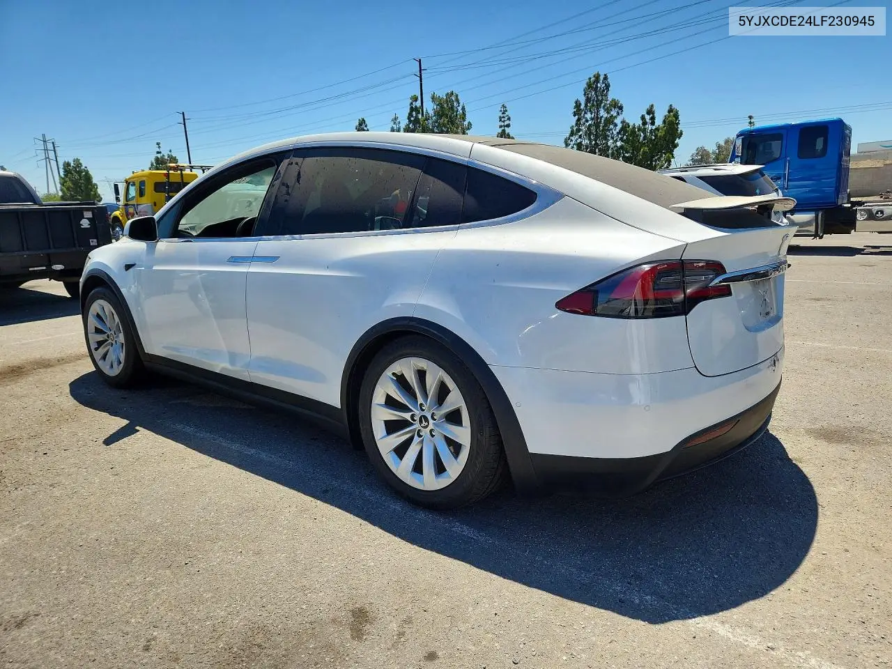 2020 Tesla Model X VIN: 5YJXCDE24LF230945 Lot: 60853976
