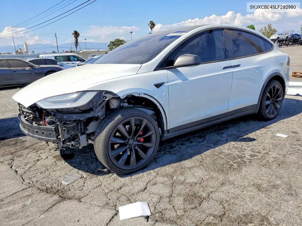 2020 Tesla Model X VIN: 5YJXCBE45LF282980 Lot: 61173766