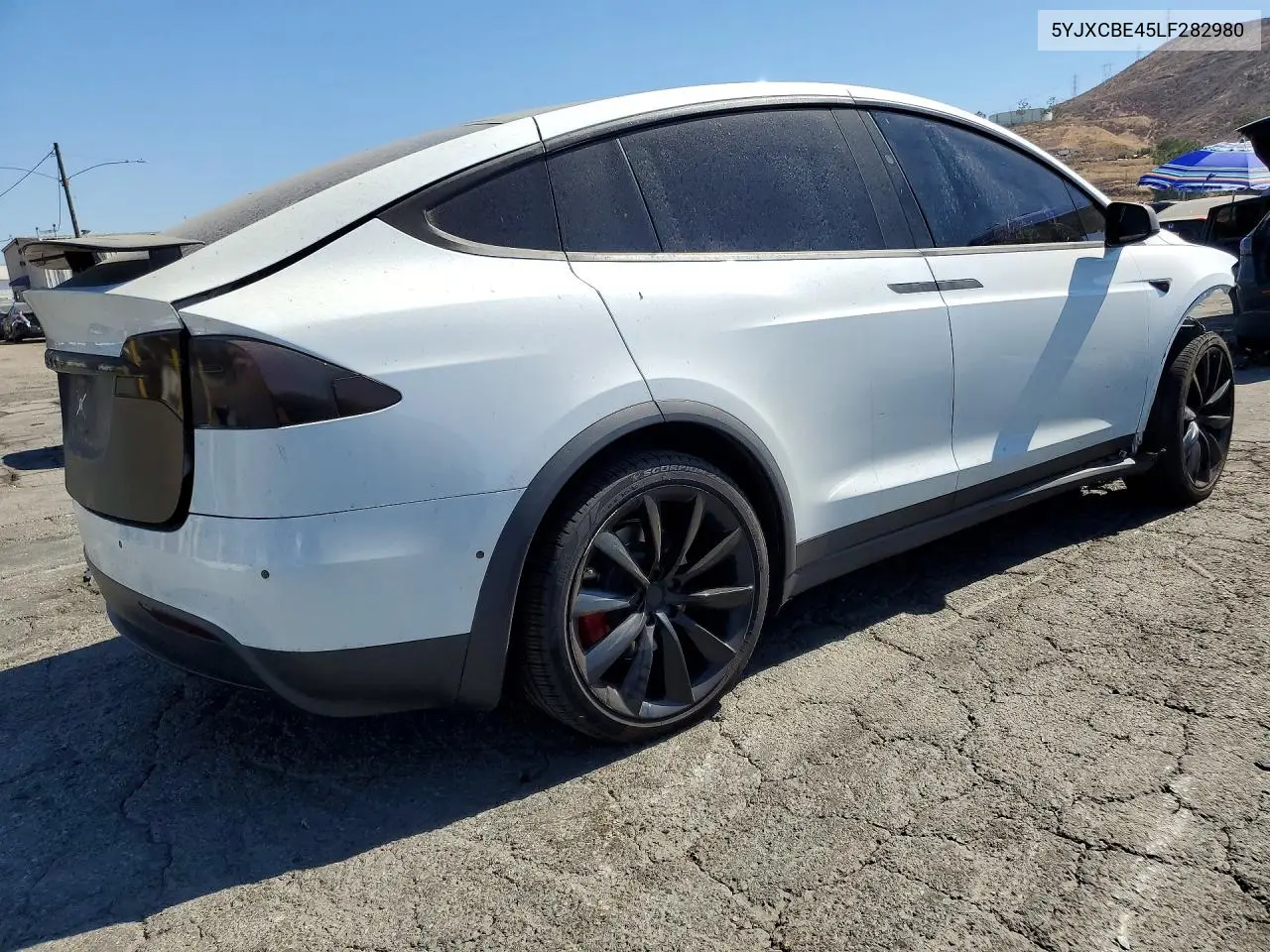 2020 Tesla Model X VIN: 5YJXCBE45LF282980 Lot: 61173766