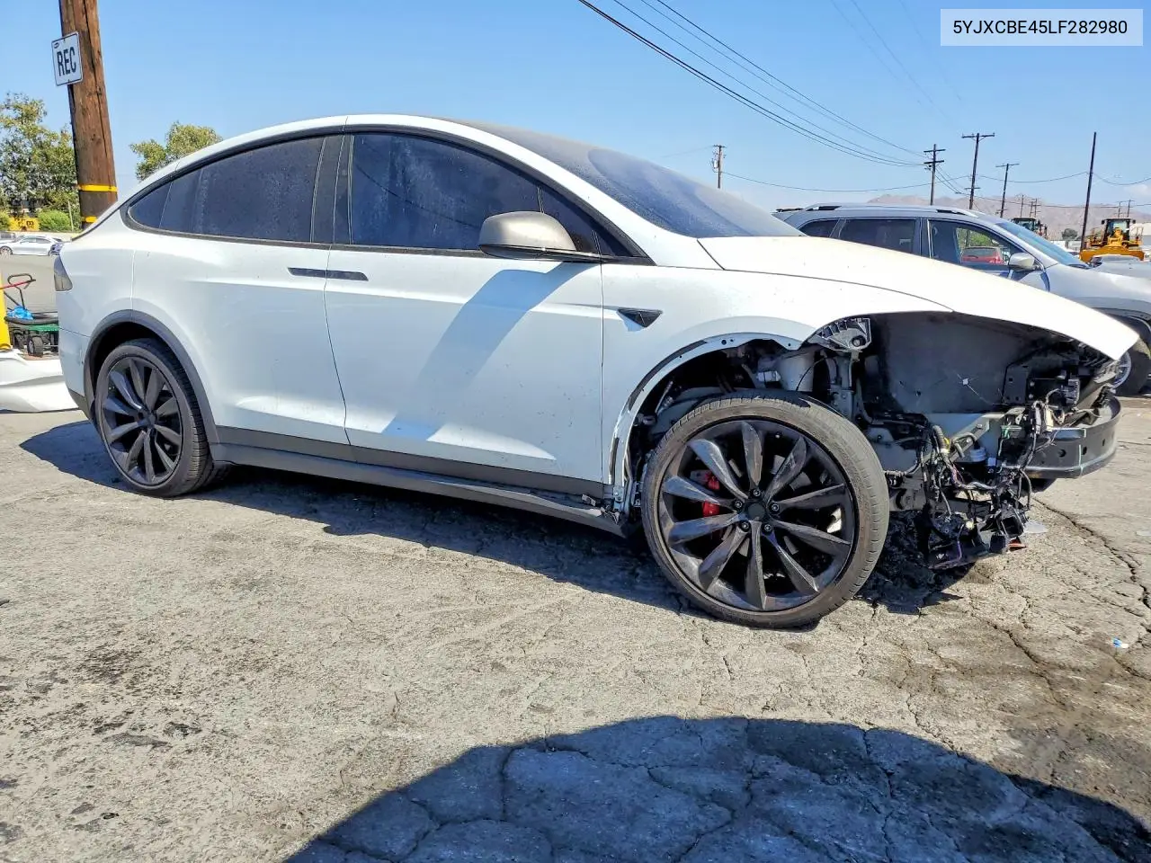 2020 Tesla Model X VIN: 5YJXCBE45LF282980 Lot: 61173766