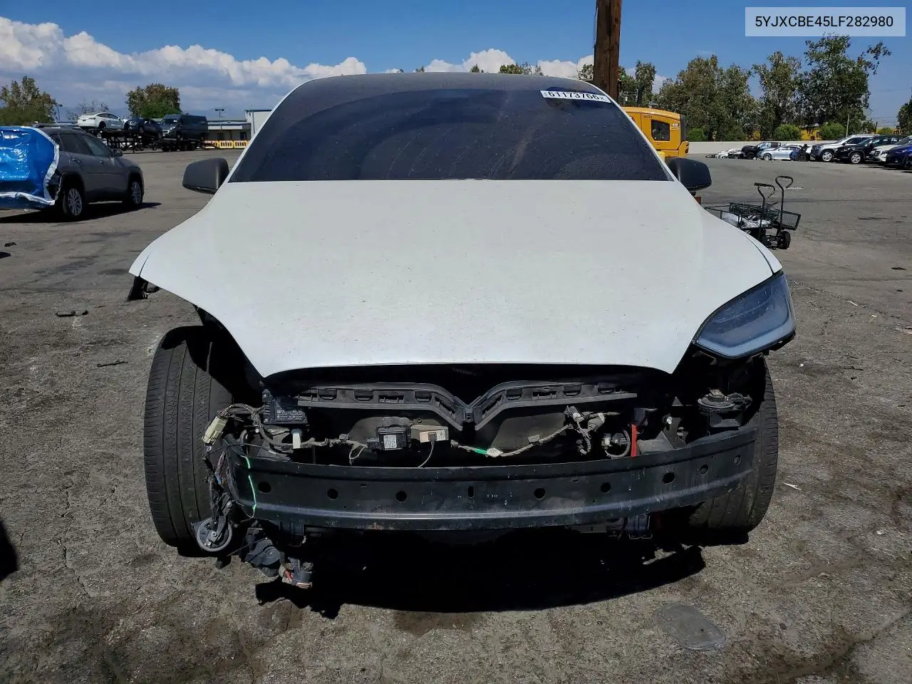2020 Tesla Model X VIN: 5YJXCBE45LF282980 Lot: 61173766