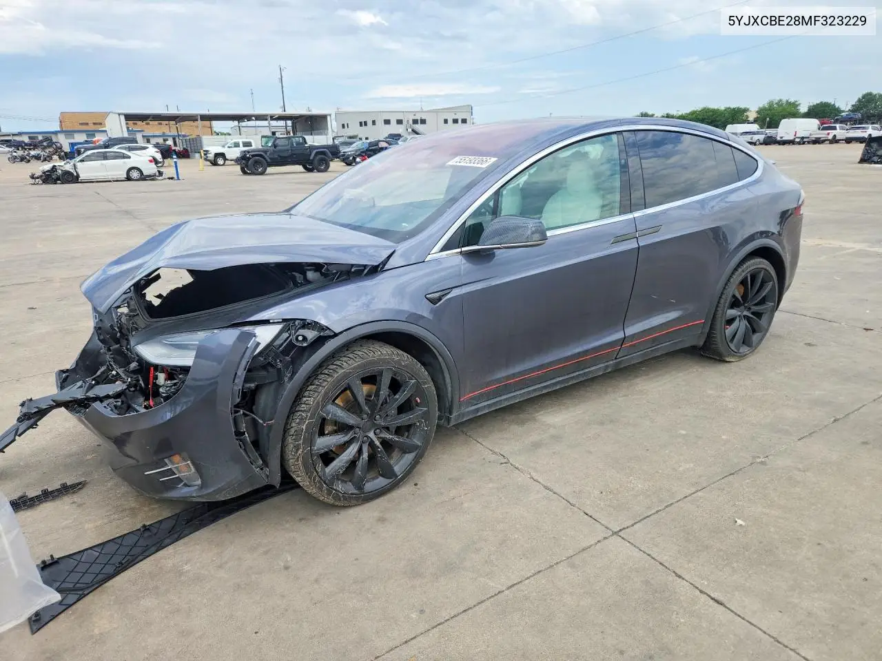 2021 Tesla Model X VIN: 5YJXCBE28MF323229 Lot: 55193366