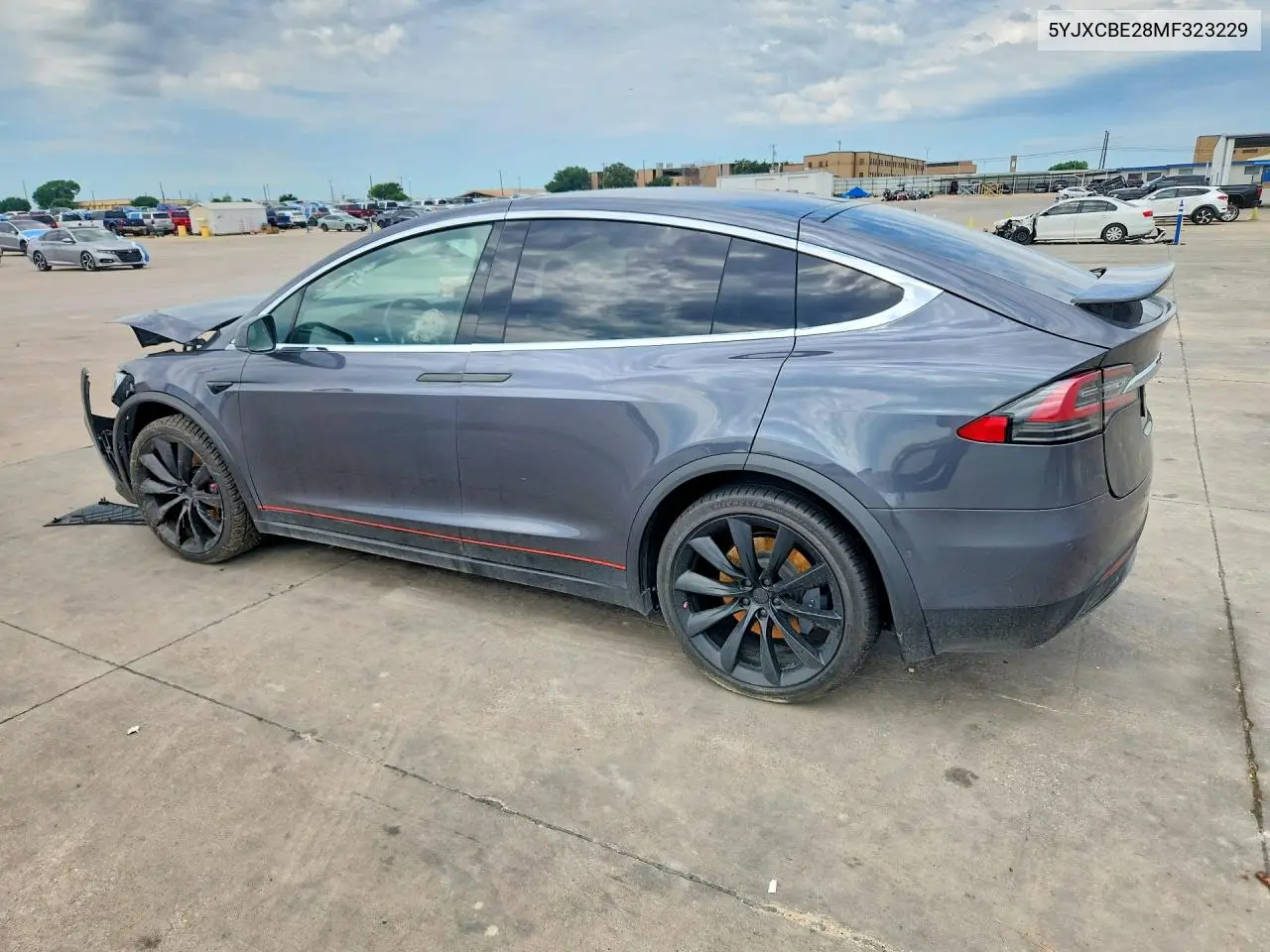 2021 Tesla Model X VIN: 5YJXCBE28MF323229 Lot: 55193366