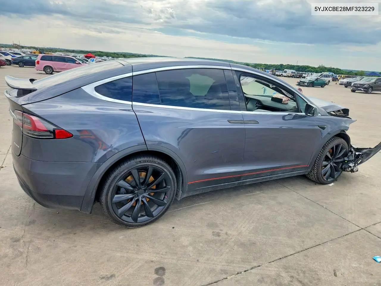 2021 Tesla Model X VIN: 5YJXCBE28MF323229 Lot: 55193366