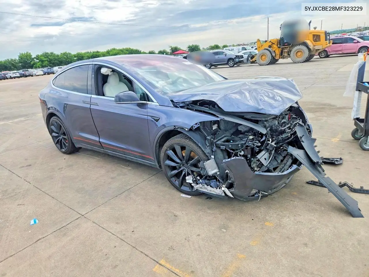 2021 Tesla Model X VIN: 5YJXCBE28MF323229 Lot: 55193366