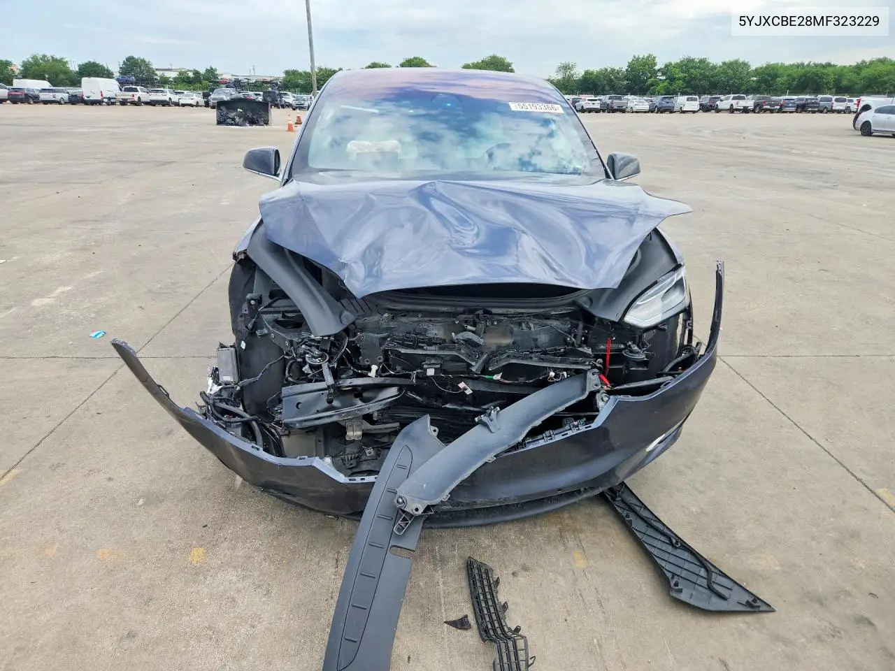 2021 Tesla Model X VIN: 5YJXCBE28MF323229 Lot: 55193366