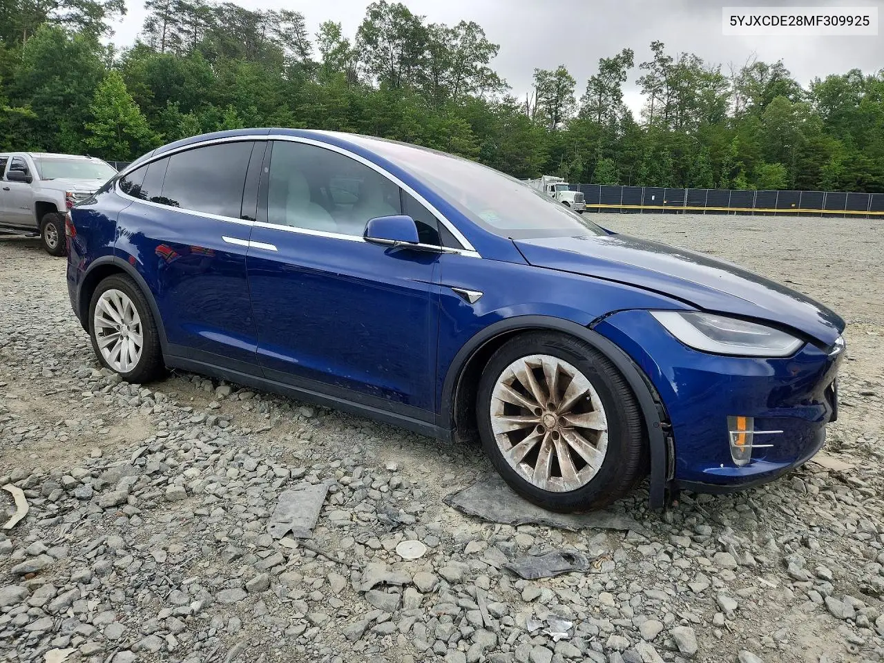 2021 Tesla Model X VIN: 5YJXCDE28MF309925 Lot: 60067776
