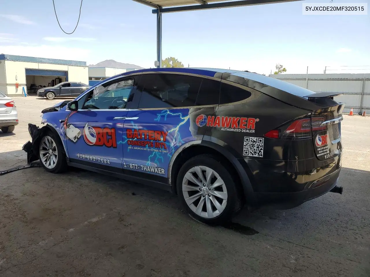 2021 Tesla Model X VIN: 5YJXCDE20MF320515 Lot: 60682986