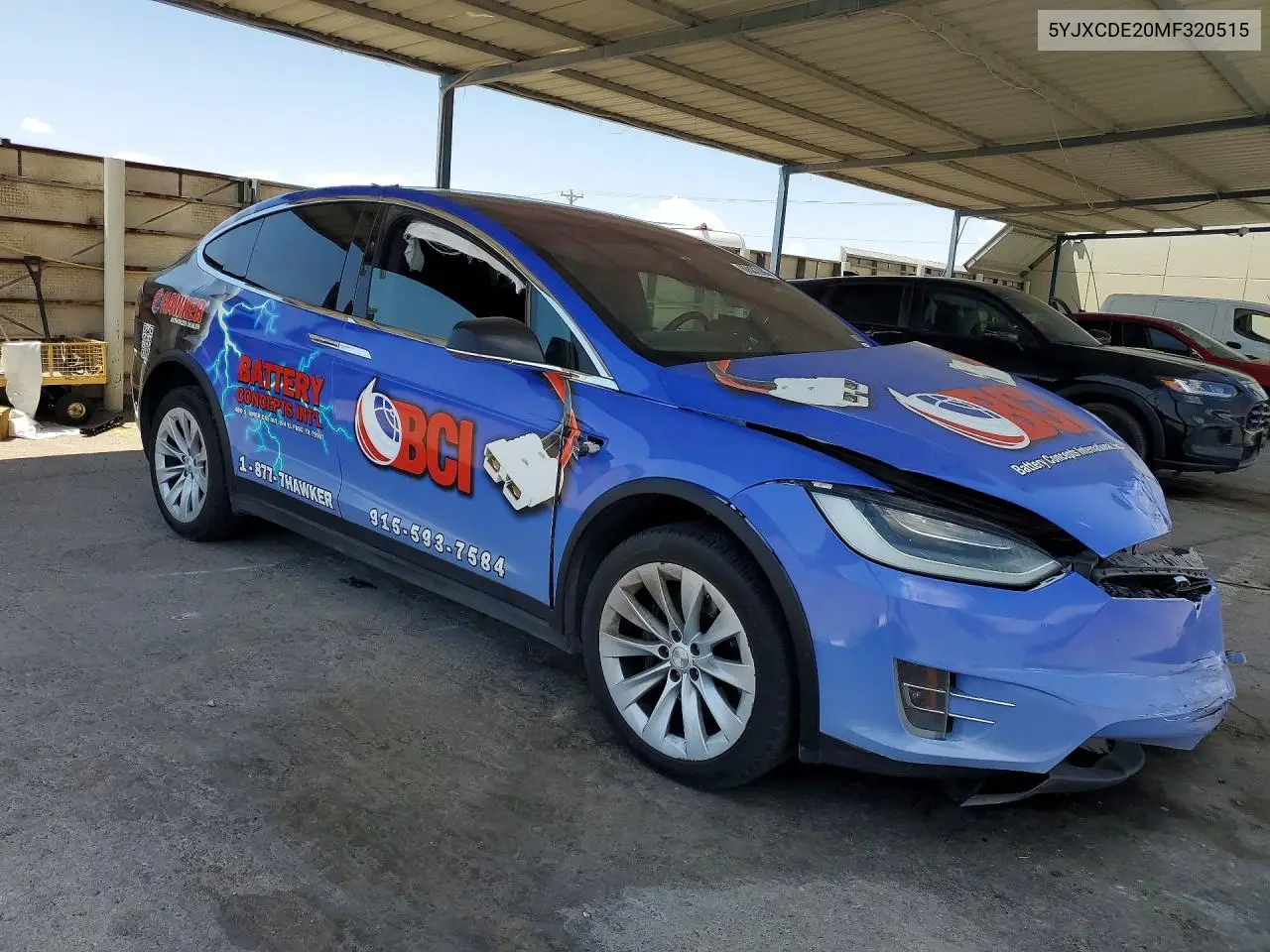 2021 Tesla Model X VIN: 5YJXCDE20MF320515 Lot: 60682986