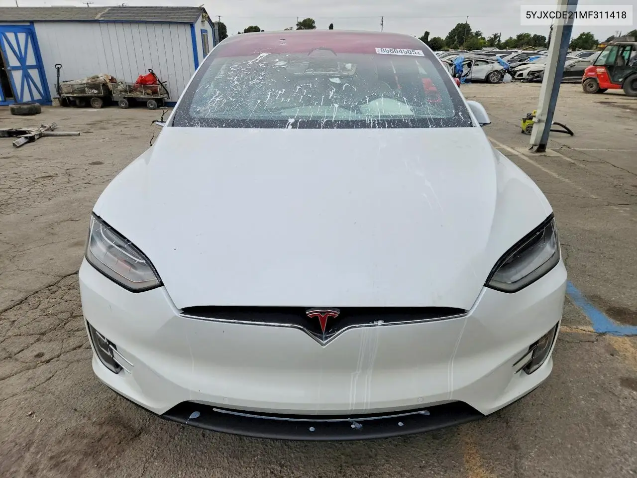 2021 Tesla Model X VIN: 5YJXCDE21MF311418 Lot: 85604505