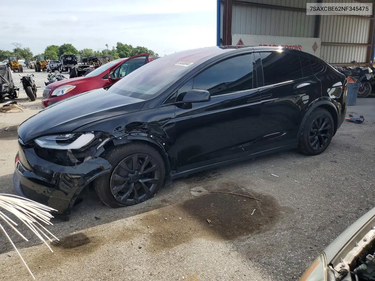 2022 Tesla Model X VIN: 7SAXCBE62NF345475 Lot: 54048846
