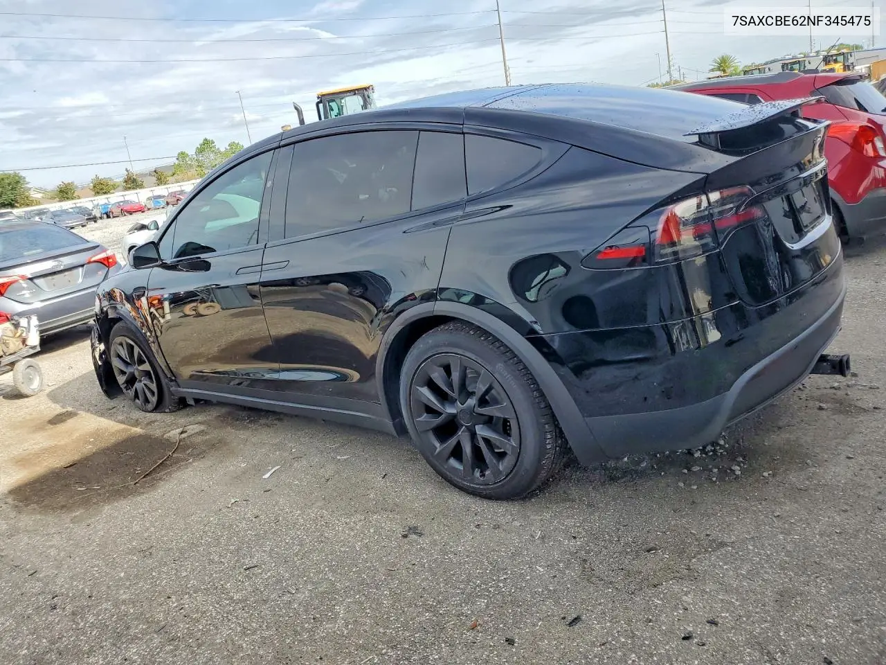 2022 Tesla Model X VIN: 7SAXCBE62NF345475 Lot: 54048846