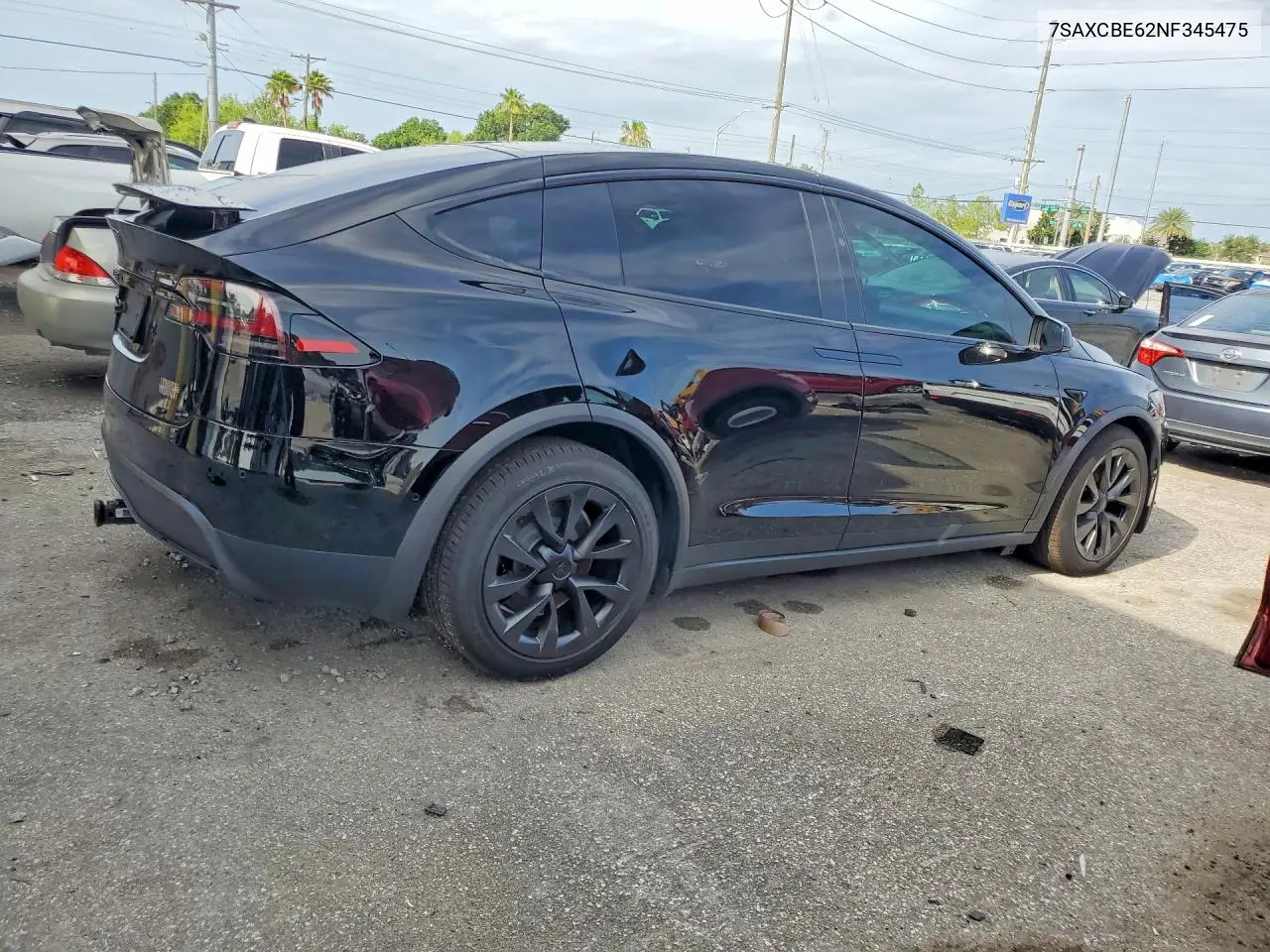 2022 Tesla Model X VIN: 7SAXCBE62NF345475 Lot: 54048846