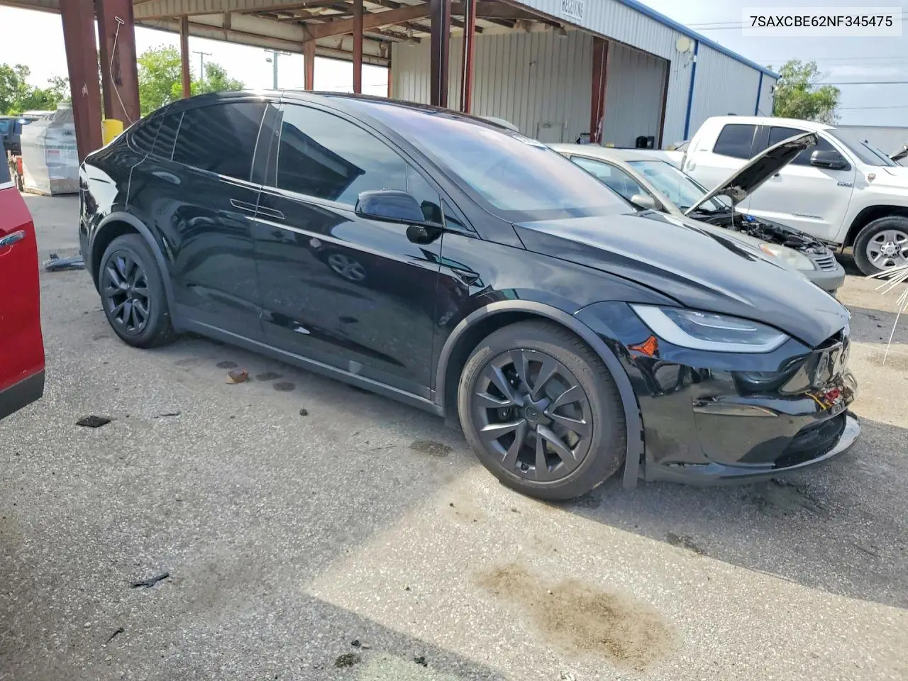 2022 Tesla Model X VIN: 7SAXCBE62NF345475 Lot: 54048846