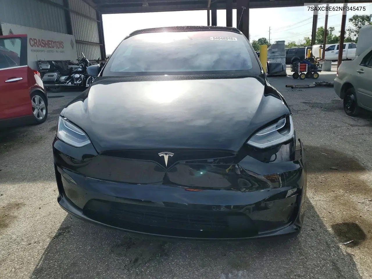 2022 Tesla Model X VIN: 7SAXCBE62NF345475 Lot: 54048846