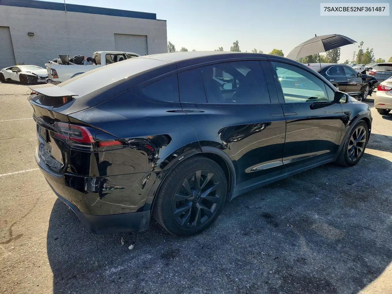 2022 Tesla Model X VIN: 7SAXCBE52NF361487 Lot: 56174836