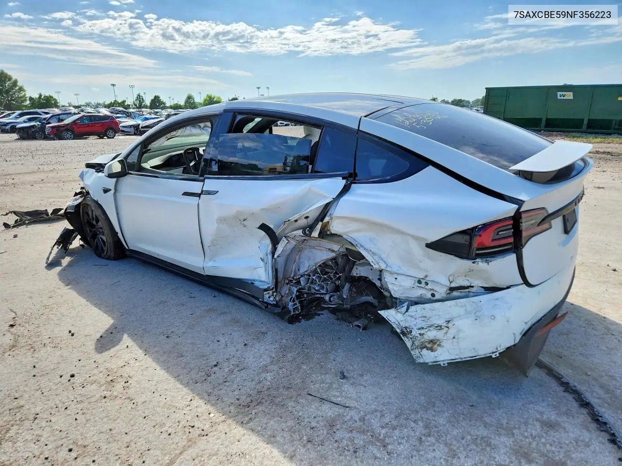 2022 Tesla Model X VIN: 7SAXCBE59NF356223 Lot: 56656096