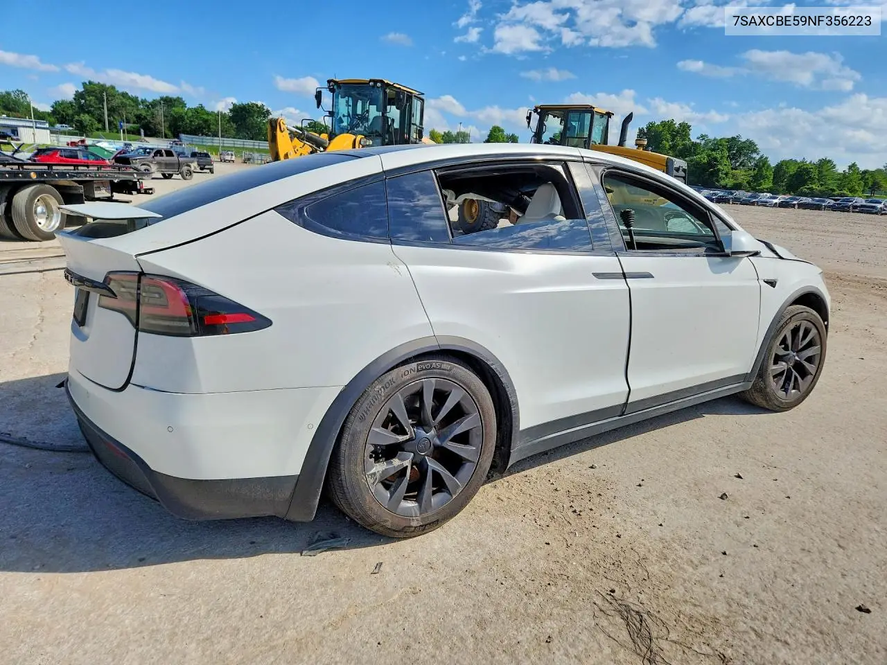 2022 Tesla Model X VIN: 7SAXCBE59NF356223 Lot: 56656096
