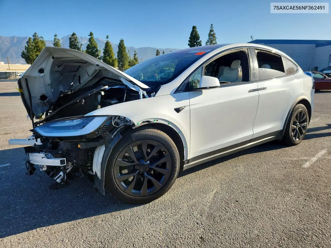 2022 Tesla Model X VIN: 7SAXCAE56NF362491 Lot: 57375696