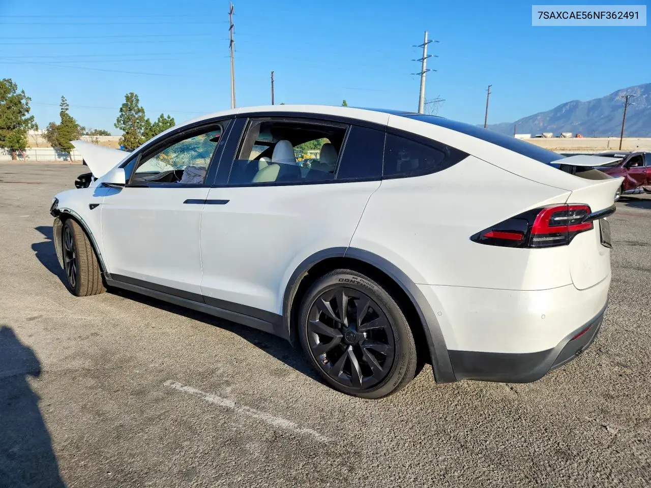 2022 Tesla Model X VIN: 7SAXCAE56NF362491 Lot: 57375696