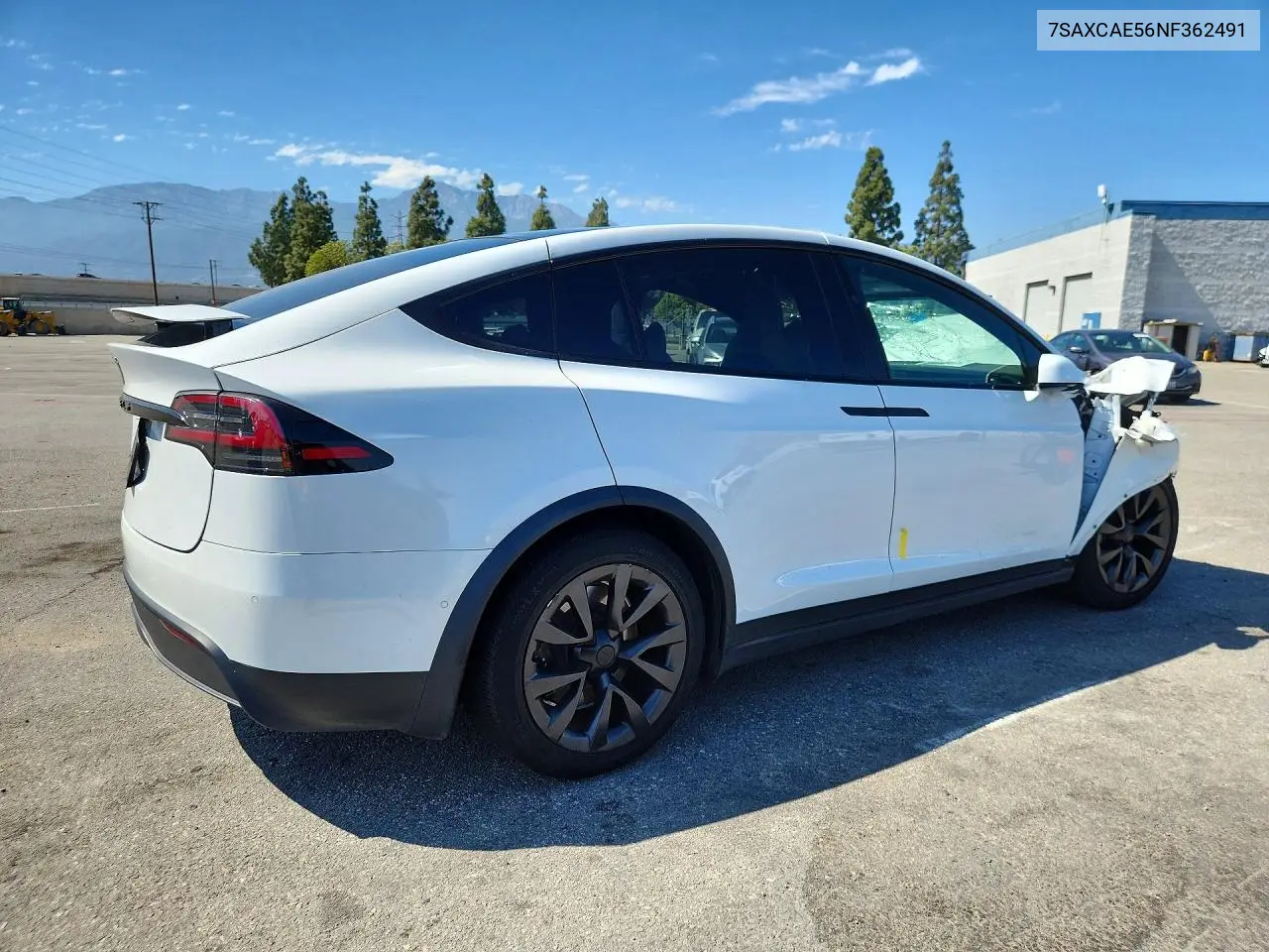 2022 Tesla Model X VIN: 7SAXCAE56NF362491 Lot: 57375696