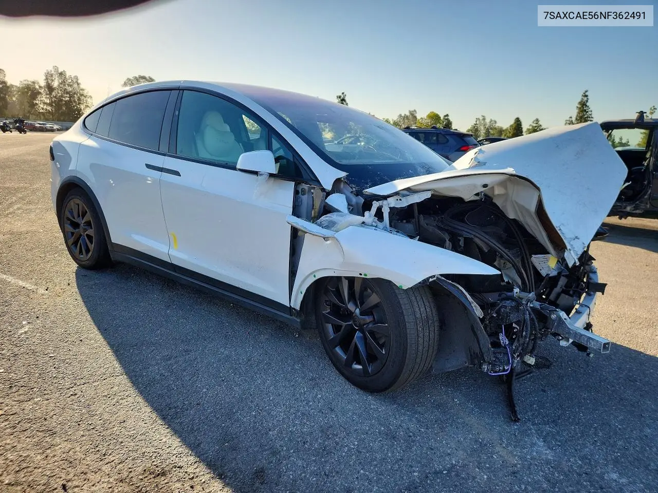 2022 Tesla Model X VIN: 7SAXCAE56NF362491 Lot: 57375696