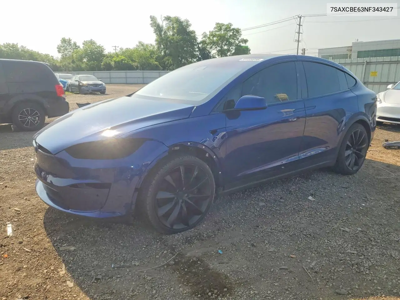2022 Tesla Model X VIN: 7SAXCBE63NF343427 Lot: 57735816