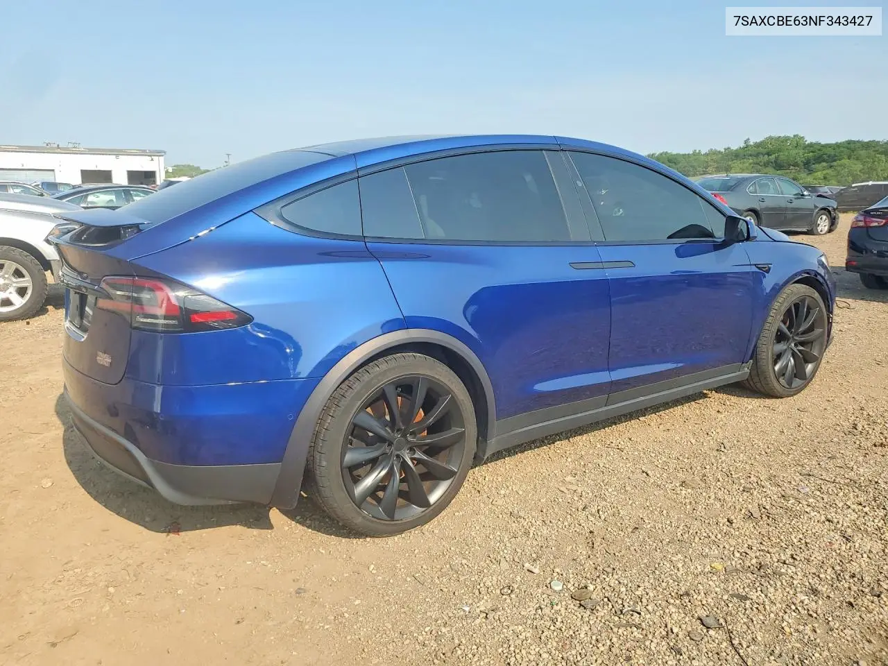 2022 Tesla Model X VIN: 7SAXCBE63NF343427 Lot: 57735816