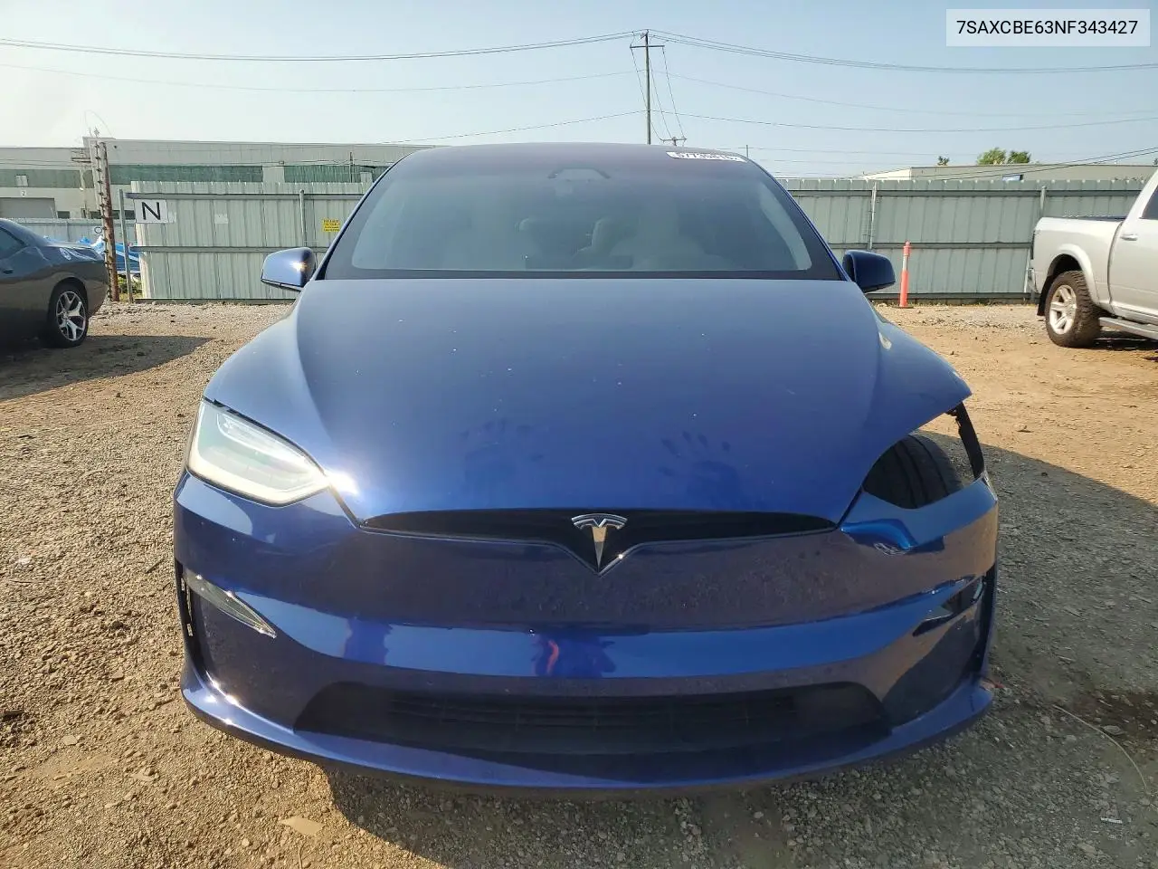 2022 Tesla Model X VIN: 7SAXCBE63NF343427 Lot: 57735816