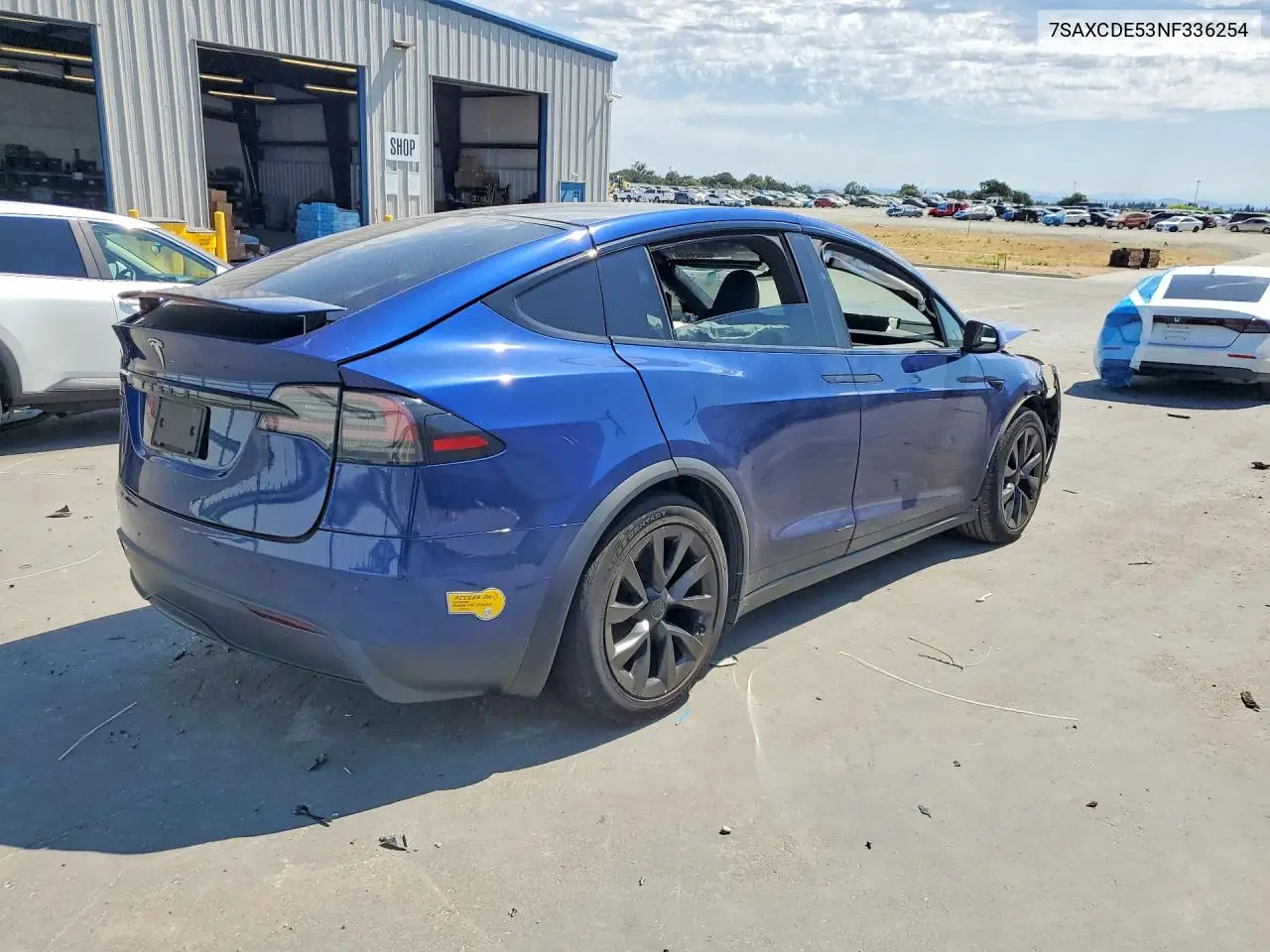 2022 Tesla Model X VIN: 7SAXCDE53NF336254 Lot: 58093606