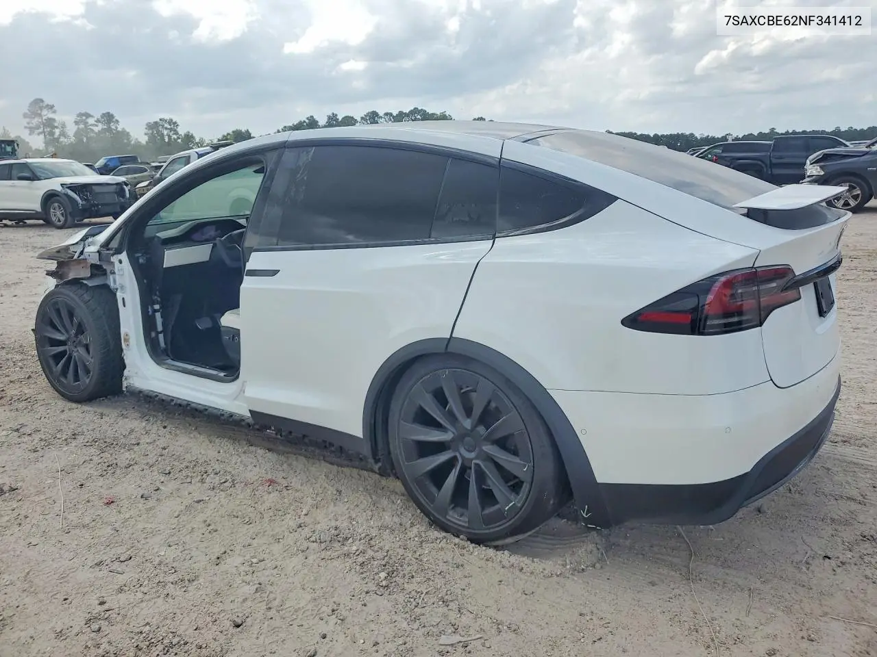2022 Tesla Model X VIN: 7SAXCBE62NF341412 Lot: 59296606