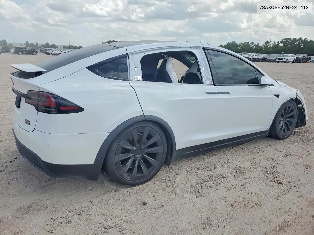2022 Tesla Model X VIN: 7SAXCBE62NF341412 Lot: 59296606