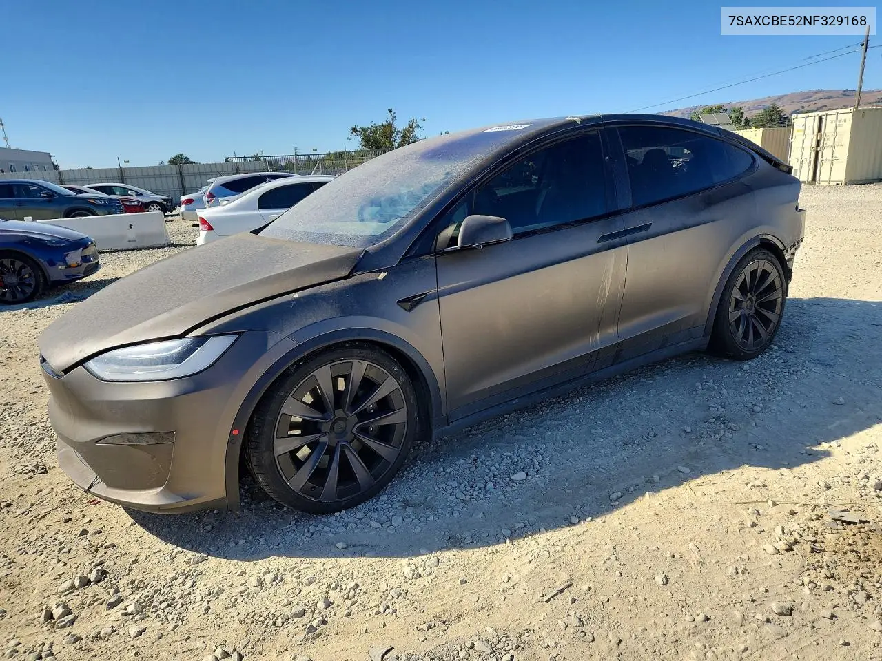 2022 Tesla Model X VIN: 7SAXCBE52NF329168 Lot: 59405856