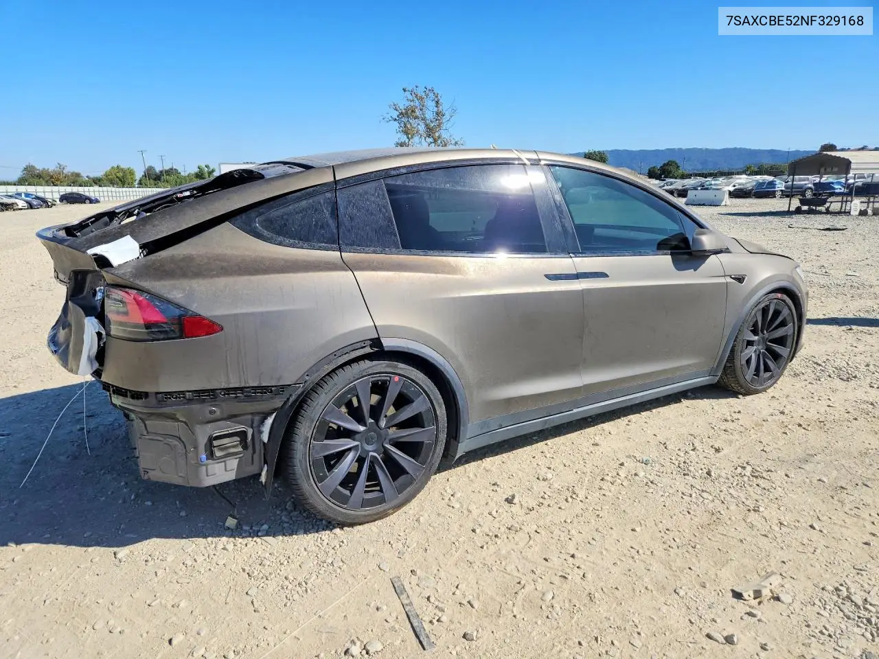 2022 Tesla Model X VIN: 7SAXCBE52NF329168 Lot: 59405856
