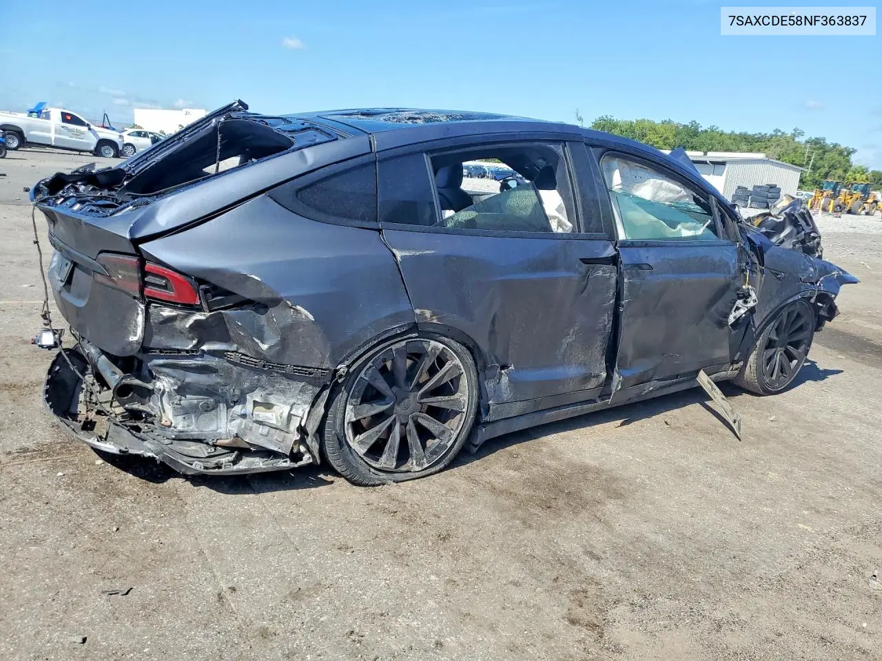 2022 Tesla Model X VIN: 7SAXCDE58NF363837 Lot: 59881096