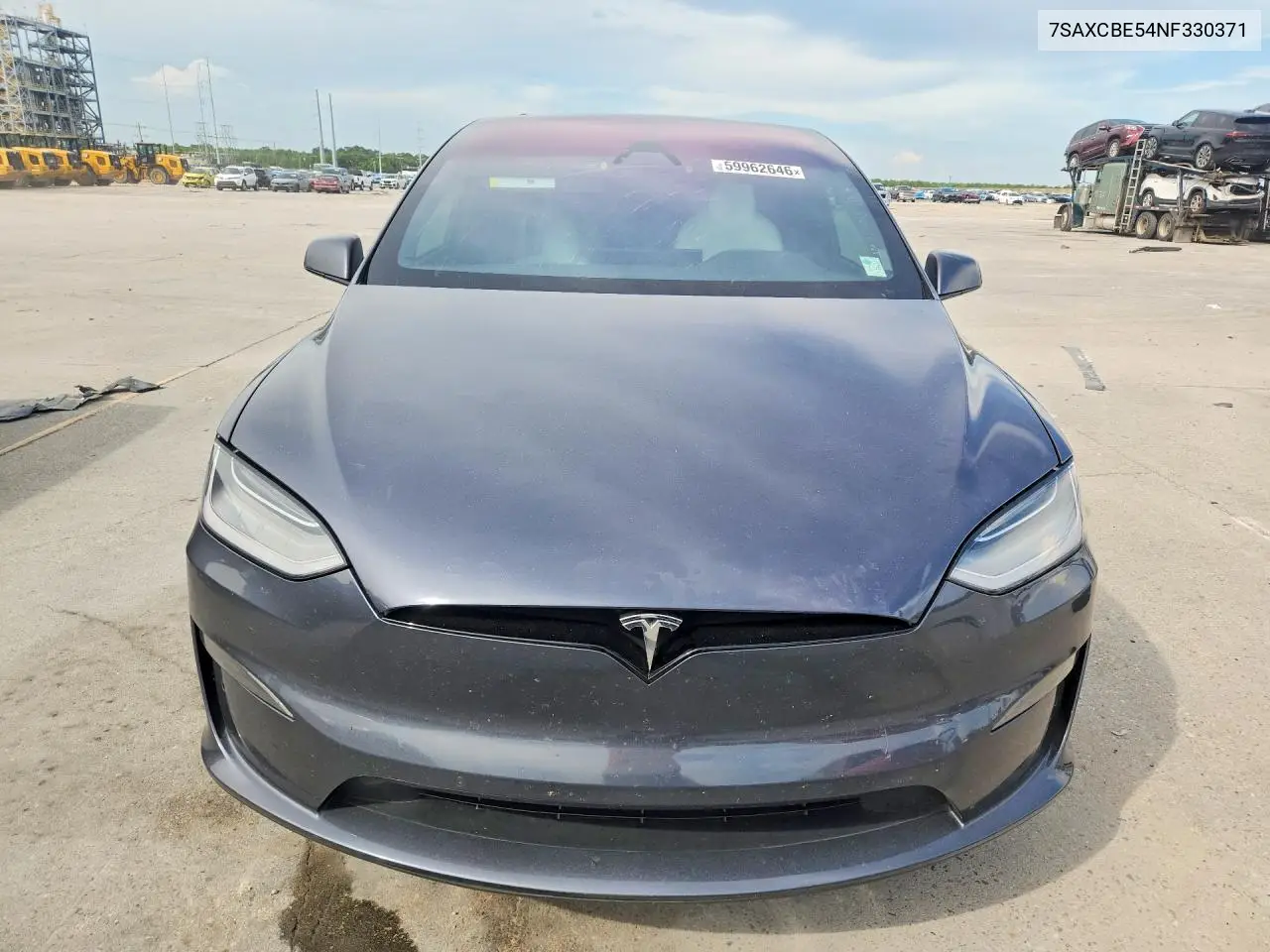 2022 Tesla Model X VIN: 7SAXCBE54NF330371 Lot: 59962646