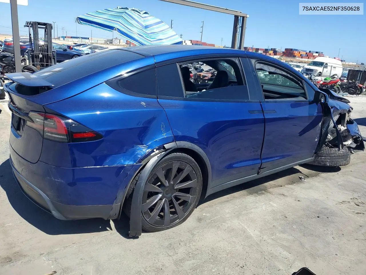 2022 Tesla Model X VIN: 7SAXCAE52NF350628 Lot: 60366456