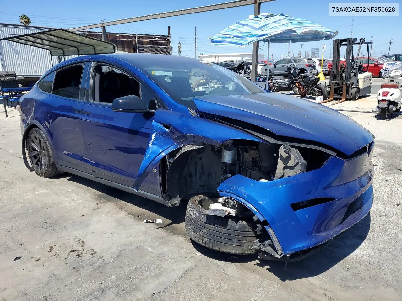 2022 Tesla Model X VIN: 7SAXCAE52NF350628 Lot: 60366456